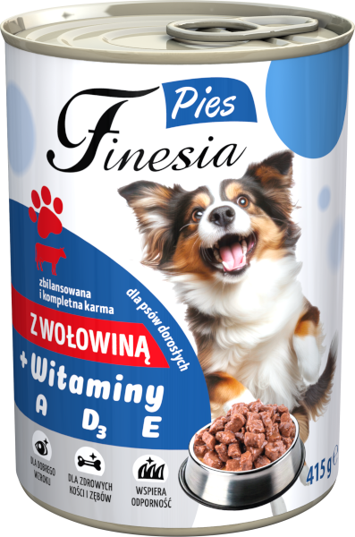 Pies Wołowina Kawałki 415g